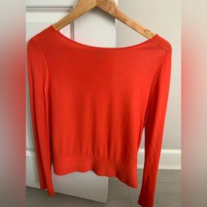 COS Women's Orange Crew Neck Sweater